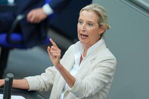ドイツのための選択肢(AfD)のアリス・ワイデル共同代表=5月、ベルリン(Michael Kappeler/DPA提供、AP=共同)