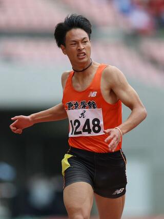 陸上男子200メートル 東京学館の佐藤克樹