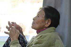 元慰安婦の朴弼根さん＝２０２５年１２月、韓国・浦項（共同）