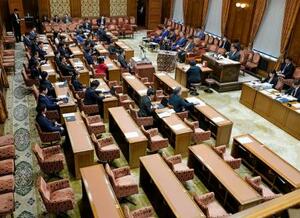 野党が欠席して開かれた衆院政治改革特別委=1日午前