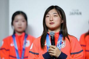 　フィギュアスケートの坂本花織＝２月２４日、東京都内