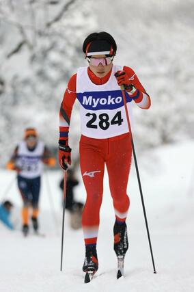 女子3キロクラシカル 優勝した後藤ゆいか(妙高高原)=妙高市