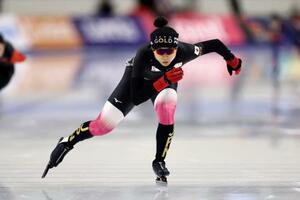 　調整する高木美帆＝ソルトレークシティー（共同）