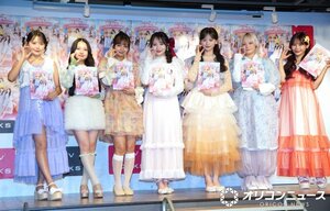写真集の見どころを語ったCANDY TUNE（左から）福山梨乃、桐原美月、南なつ、小川奈々子、立花琴未、宮野静、村川緋杏 （C）ORICON NewS inc.