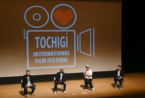 第1回栃木国際映画祭で開かれたトークイベント=15日午後、栃木県大田原市