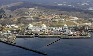 北海道電力泊原発=4月、北海道泊村