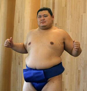連覇へ挑む大の里=愛知県安城市の二所ノ関部屋宿舎