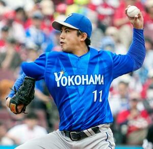 　広島戦に先発したＤｅＮＡ・東＝マツダ