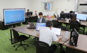 ソフトウエア開発などを手がける日本精機の子会社「メルエUI」の本社事務所=長岡市