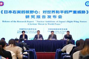 　北京で開かれた「日本の核への野心」に関する研究報告会＝８日（共同）