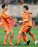 新潟-柏 前半6分、MF松田詠太郎(右)が先制点を決める=デンカビッグスワン