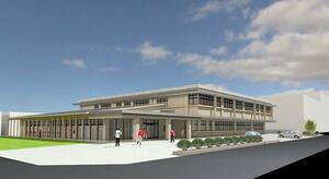 西蒲区役所新庁舎のイメージパース（新潟市提供）