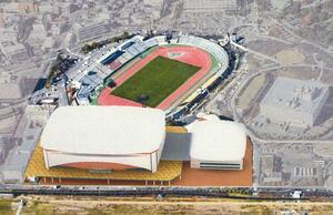 新潟市が示した白山エリアのスポーツ施設再編後のイメージ図。アリーナの規模や配置、デザインなどは今後、事業者と協議し決定する