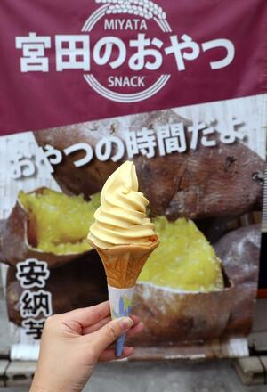 安納芋味のソフトクリーム
