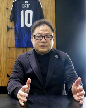 　インタビューに応じるＤＡＺＮ日本法人の笹本裕ＣＥＯ＝３月、東京都内