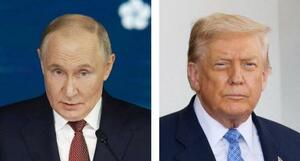 ロシアのプーチン大統領、トランプ米大統領(いずれもロイター=共同)