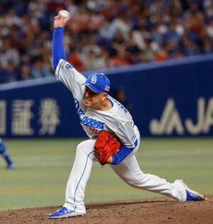 9回に登板し29セーブ目を挙げた中日・松山=バンテリンドーム