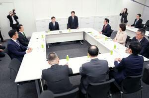 副首都構想の推進に向けた自民党と日本維新の会による初会合=11日午後、国会