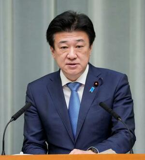 　記者会見する木原官房長官＝５日午前、首相官邸