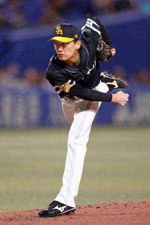 中日戦に先発したソフトバンク・大津=バンテリンドーム