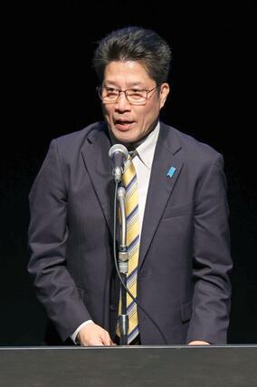 拉致問題の早期解決を訴える横田拓也さん=15日、新潟市中央区