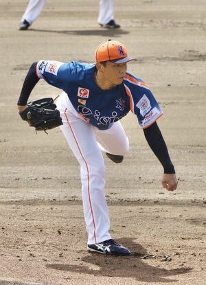 先発し、2回4失点で降板した笠原祥太郎=読売ジャイアンツ球場