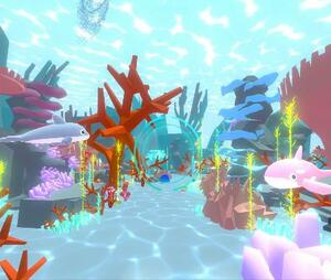 うつ病患者が視聴するVR映像の一場面((株)BiPSEE提供)