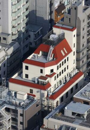 世界平和統一家庭連合(旧統一教会)の本部が入るビル=3月、東京都渋谷区