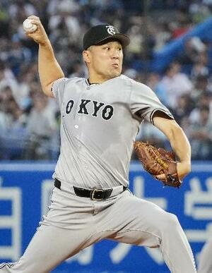 ヤクルト戦に先発した巨人・田中将=神宮