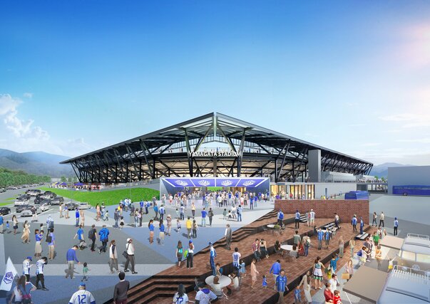 新スタジアムのメインゲート　完成予想図