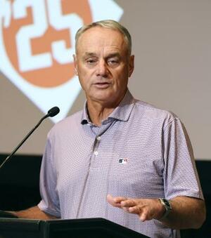MLBコミッショナーのマンフレッド氏=2025年2月