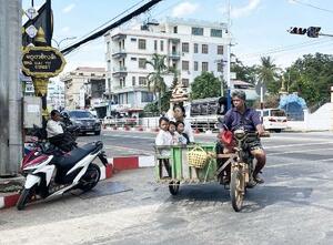 　ミャンマー中部バゴーで８０人以上のデモ隊が虐殺された現場付近＝７日（共同）