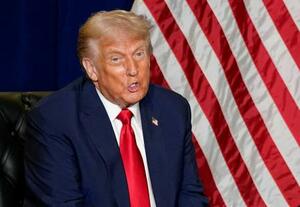 トランプ米大統領=23日、ニューヨーク(ロイター=共同)