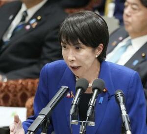 2025年11月7日の衆院予算委で答弁する高市首相。「台湾有事は存立危機事態になり得る」とした