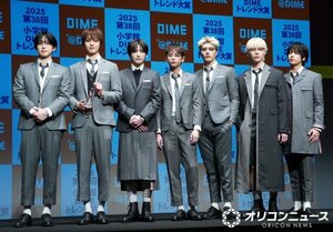 グローバルへの意欲を示した&TEAM(左から)FUMA、EJ、YUMA、HARUA、MAKI、NICHOLAS、TAKI (C)ORICON NewS inc.