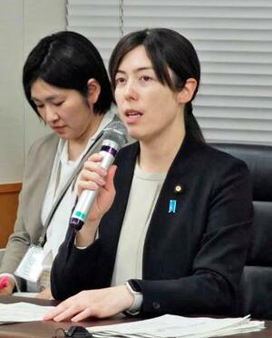 　政府のクールジャパン戦略会議で発言する小野田クールジャパン戦略相＝１９日午後、東京都千代田区