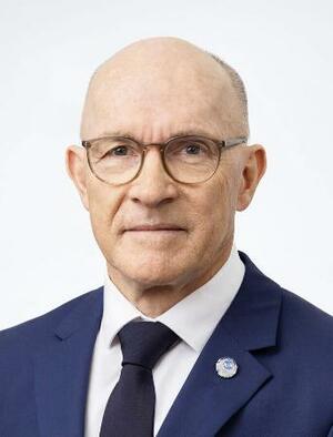 包括的核実験禁止条約機構(CTBTO)準備委員会のロバート・フロイド事務局長(国連提供、共同)