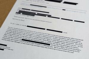 　米富豪エプスタイン氏を巡って司法省が開示した電子メール＝２２日、ワシントン（ＡＰ＝共同）