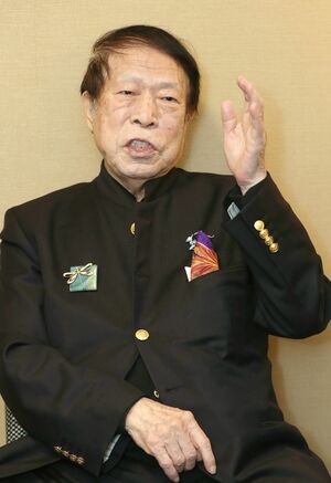 元谷外志雄さん＝２０２２年、新潟市中央区