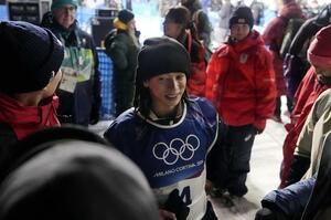 男子ハーフパイプ予選を終えた平野歩夢＝リビーニョ（共同）