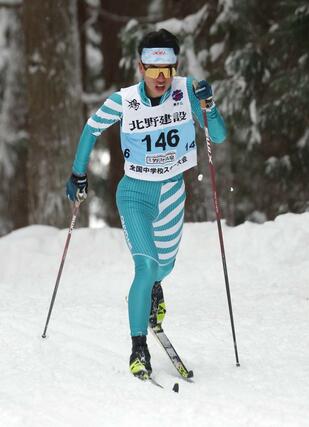 距離　男子５キロクラシカル　４位の我田平（塩沢）