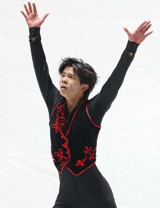 男子フリー　演技する武田結仁＝国立代々木競技場