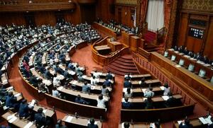 改正著作権法が可決、成立した参院本会議=17日午前