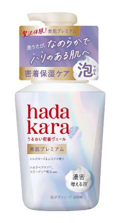 　ライオンの「ｈａｄａｋａｒａ　美肌プレミアム　モイストボディケアソープ」