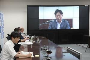 東京電力柏崎刈羽原発の再稼働是非に関して県が初めて実施した公聴会=29日、県庁