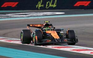 F1アブダビGP決勝で走行するマクラーレンのランド・ノリス=アブダビ(ロイター=共同)