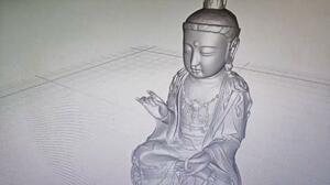 観音寺が韓国側に提供した仏像の3Dデータの一部(田中節孝前住職提供・共同)
