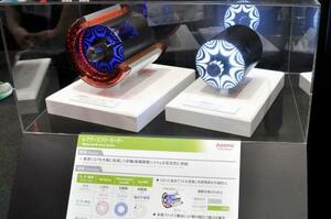 　Ａｓｔｅｍｏ（アステモ）が開発したレアアースを使わない新型モーター＝５月、横浜市
