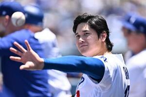 ドジャースの大谷翔平=7日(ロイター=共同)