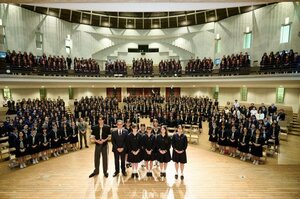 女子聖学院中学校高等学校で行われた特別授業の模様